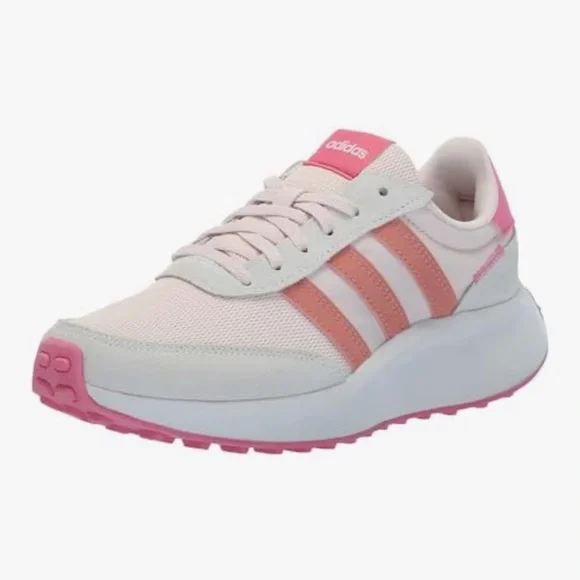 Adidas Women's Pink and White Sneakers - Picture 4 of 7